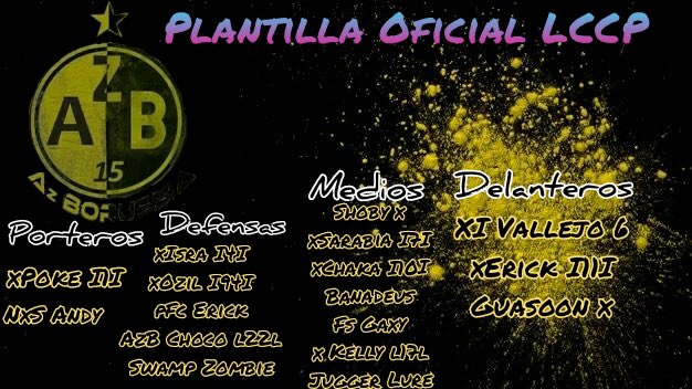 AzBorussia's tweet photo. Az Borussia esta de regreso y aquí presentamos la plantilla oficial que disputará la liga LLCP, ¡Vamos con todo! https://t.co/0sHmvlkGZF