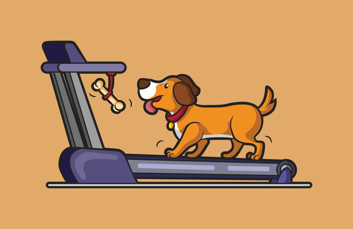 ThreadBasket's tweet image. With every step he takes, the more he has to run. Will he ever get that bone or get in shape before eating?

#dogvector
#puppylove 
#merchdesign
#vectorart 
#puppylove