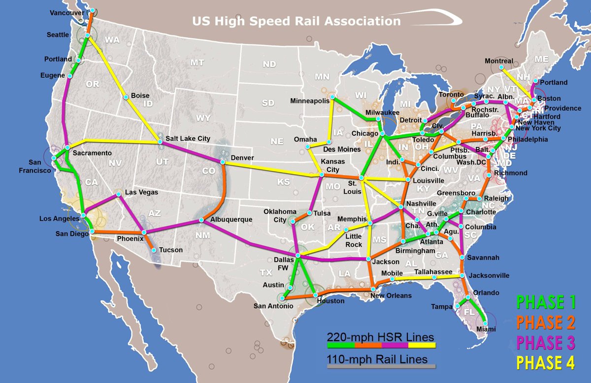 United States Rail Map Us High Speed Rail (@Ushsr) / Twitter