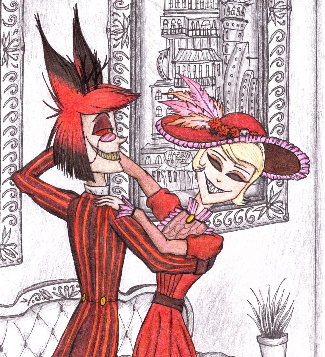 The finished piece for Radiorose week, Day 2: Waltzing

These two make a fabulous pair! 💕

#HazbinHotel #HazbinHotelFanart #HazbinHotelAlastor #hazbinhotelrosie #Alastor #alastorxrosie #radiorose #Radioroseweek