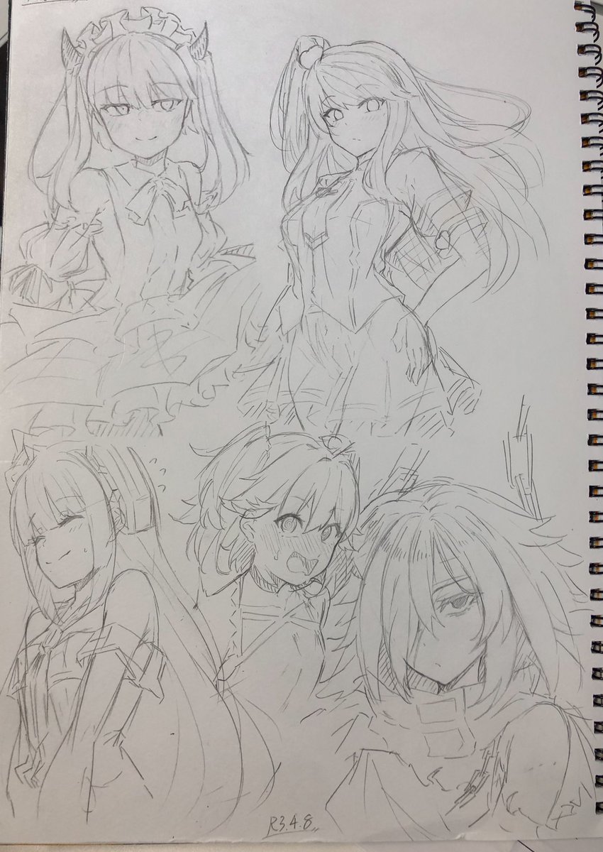 朝の殴り描きしてる 