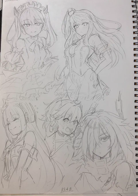 朝の殴り描きしてる 