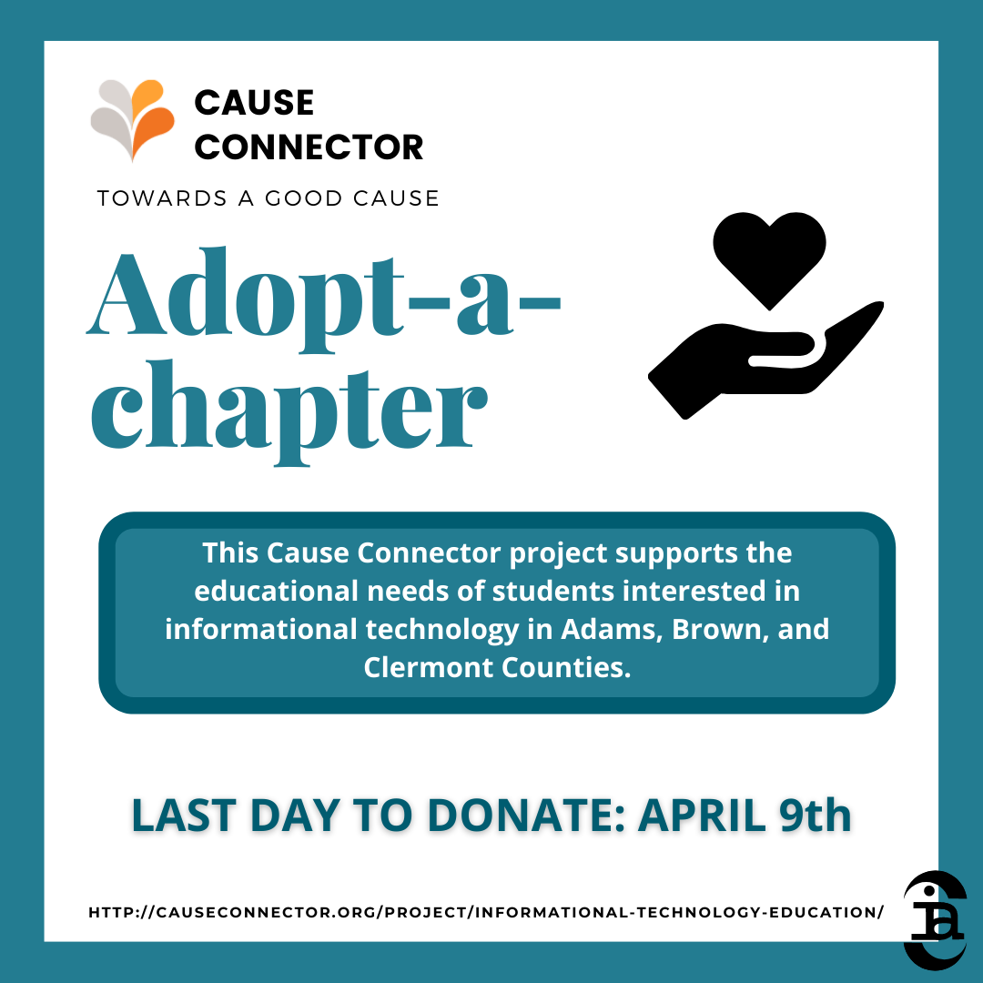 INTERallianceGC's tweet photo. You only have until THIS Friday to take part in this awesome cause! Donate at least $10 to our fundraiser to ease a student's journey in tech! #causeconnector #fundraiser #donate #donation #INTERalliance #cincy

Donate: https://t.co/cdvQbuA4yJ
Raffle: https://t.co/gfg2Oa8omq https://t.co/IuUzUTDzuT