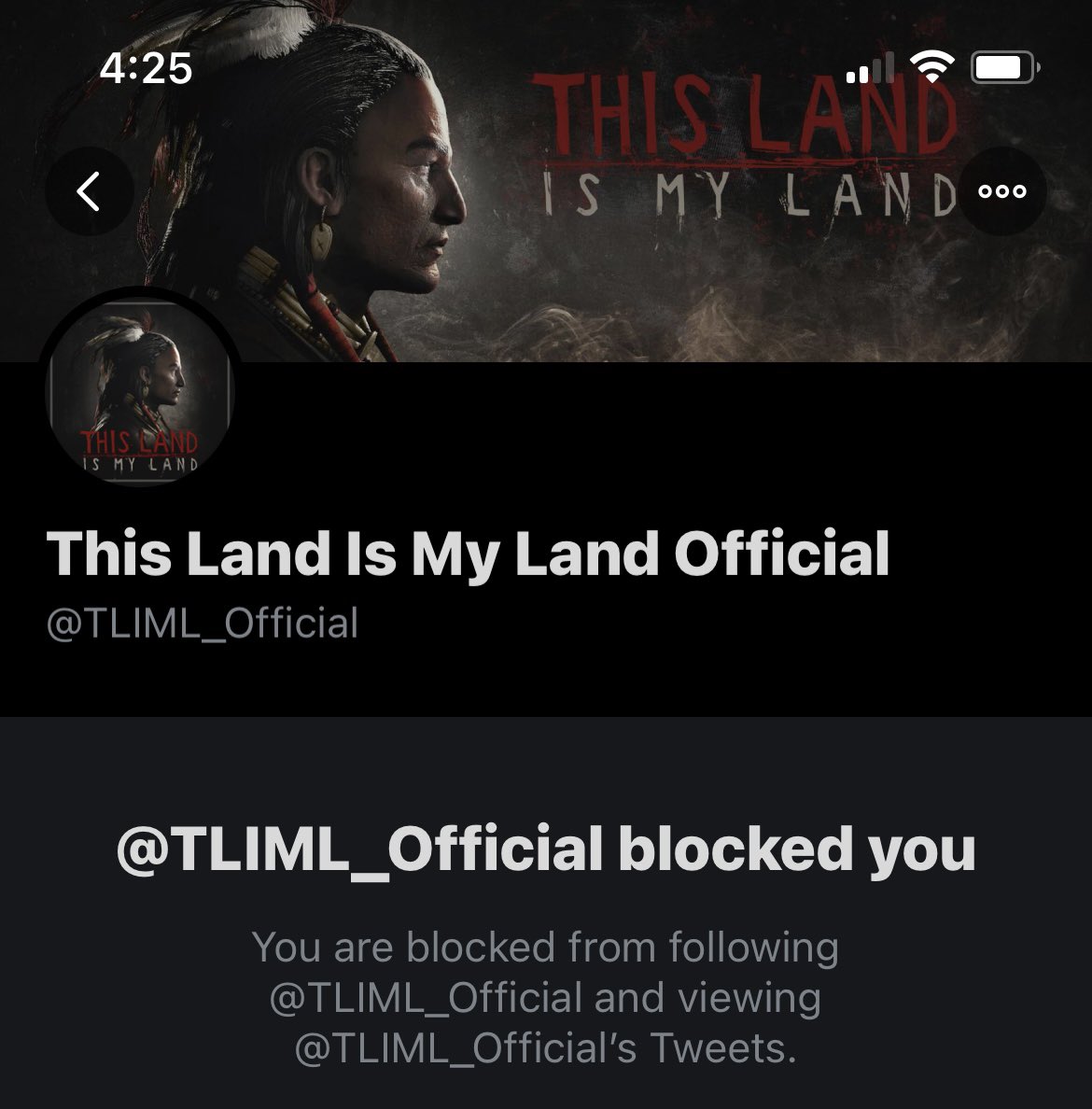   #ThisLandIsMyLand game has no problem profiting off of a video game that perpetuates negative stereotypes about native people while actively blocking real natives on Twitter.