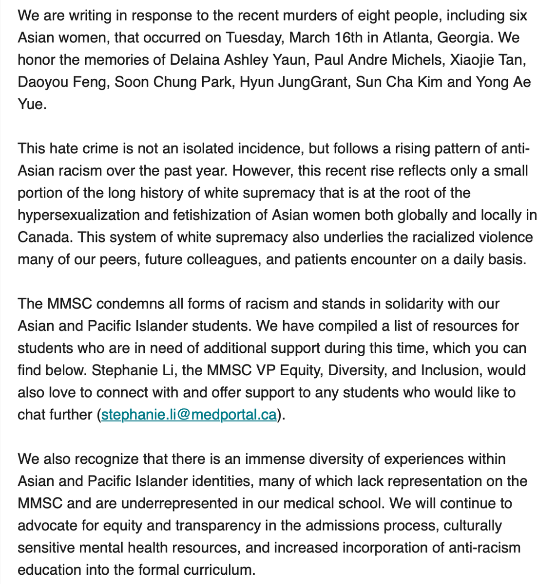 McMaster Medical Student Council tweet media