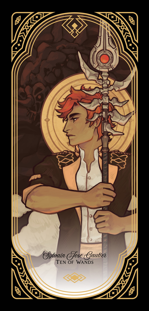 SORDHAND's tweet image. my cards for @3htarot! ten of wands and ace of swords. 

a second round of pre-orders for the deck is now available!