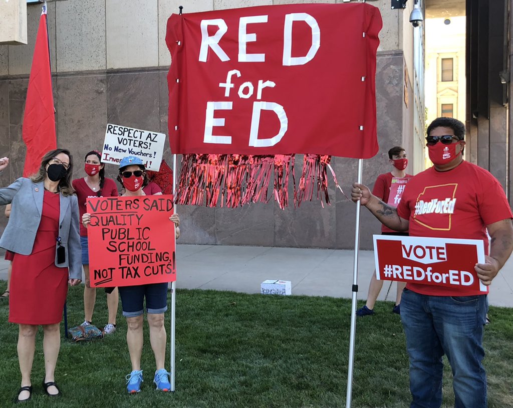 EngelForArizona's tweet image. InvestinEd dollars will enable us to pay our teachers more - we can get to 33rd in the nation, rather than almost dead last. It’s about time!! No on #SB1783! #ProtectInvestinEd #AEA #TEA #RedforEd