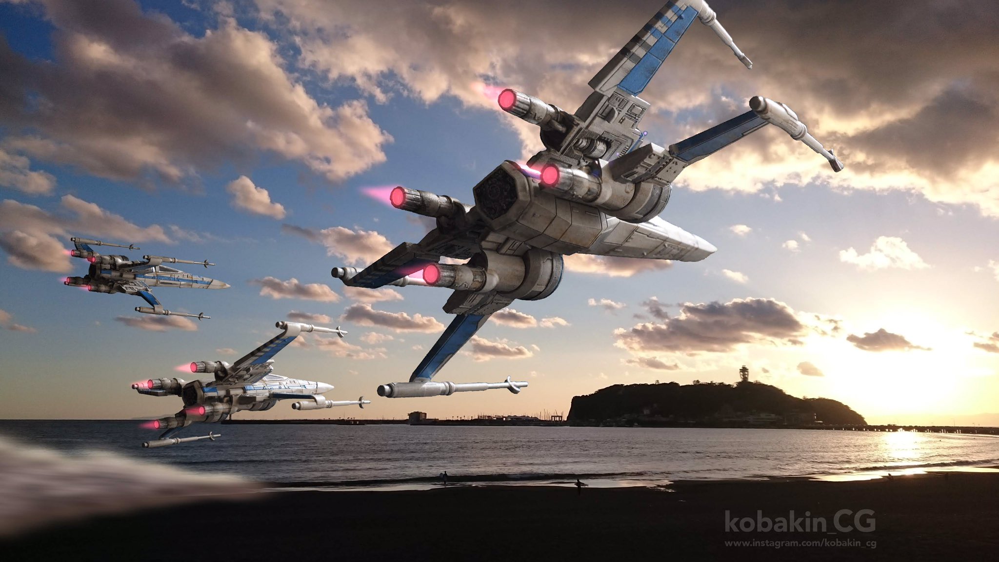 コバキンcg Kobakincg これを見た人は斜め後ろの画像を貼れ 江ノ島にアタックするxウイング T Co W3cpkghk8g Twitter