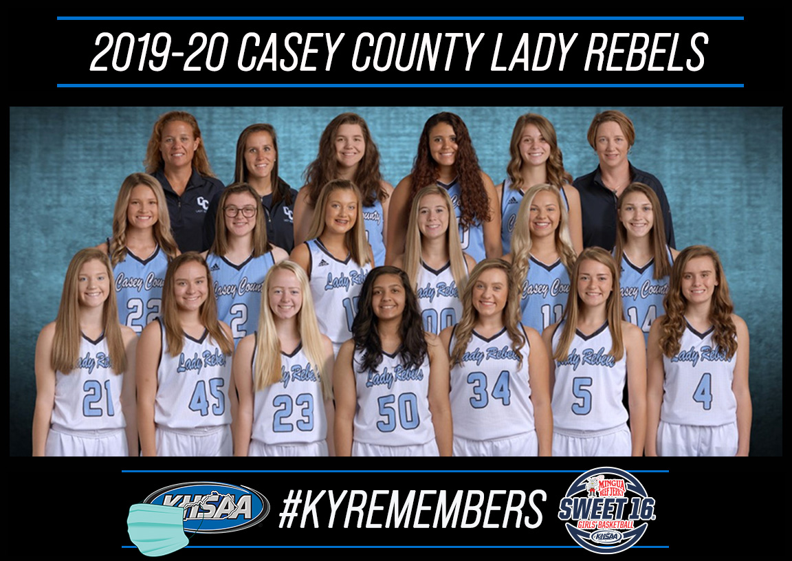 While the 2020 Mingua Beef Jerky Girls’ Sweet 16® was cut short, we want to make sure the 2019-20 Casey County Lady Rebels are honored today. 

We salute these champions and know that through all of this situation, we remain Kentucky strong.

<a href="/CCLadyRebelBB/">Casey County Lady Rebel Basketball</a> 

#KYREMEMBERS