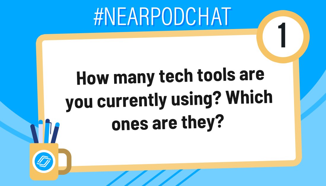 nearpod's tweet photo. Q1: How many tech tools are you currently using? Which ones are they? #NearpodChat https://t.co/WRwUjo4Riq