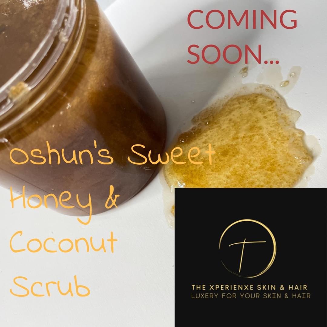 Get ready to SHINE like us! In Africa, the Yoruba goddess Oshun represents love, beauty, fertility, emotions and healing. She is kind, generous, beautiful and sweet as honey. This blend of honey, brown sugar coconut oil, and a list of essential oils will give your skin a glow✨