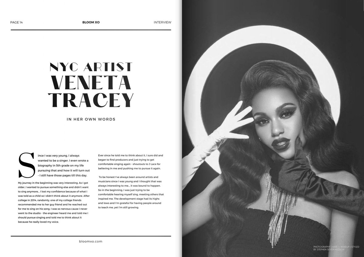 VenetaTracey's tweet photo. My first interview out in BloomXO April 2021 issue! 🥲🌹 I am so grateful for this opportunity, to express just a bit of my story! I was literally in tears seeing myself in the magazine just holding it like wow I can’t believe it, it’s truly an honor thank you bloomxo 🌹 https://t.co/jSc1Y6HssL