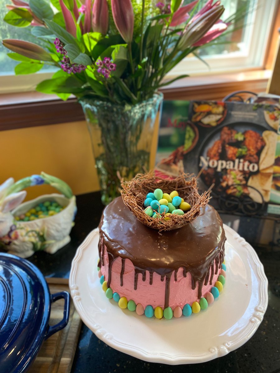 Springtime baking adventures... this strawberry mini egg cake was fun to make for Easter!