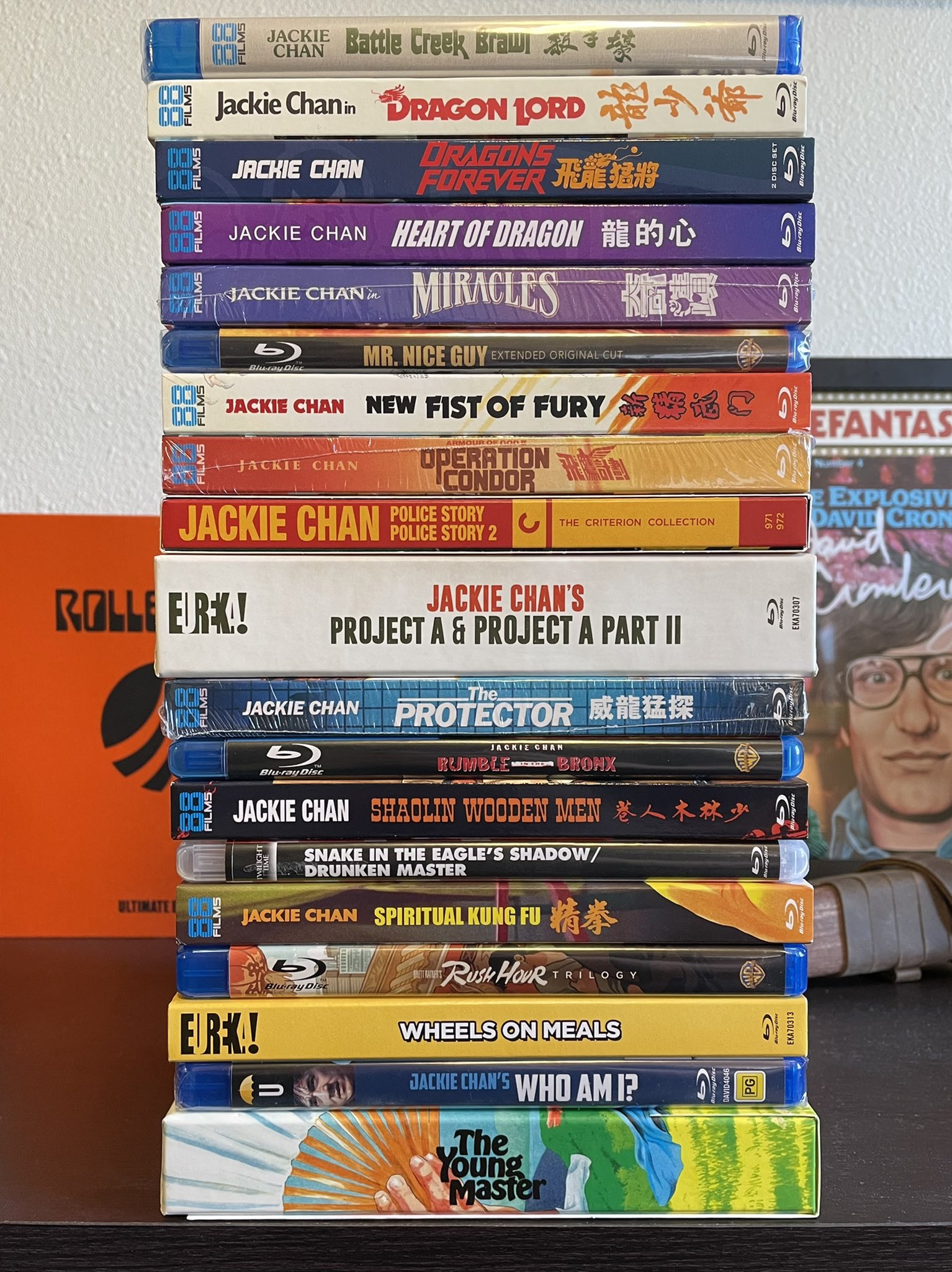 My # Jackie Chan physical media collection. Happy Birthday to the legend! 