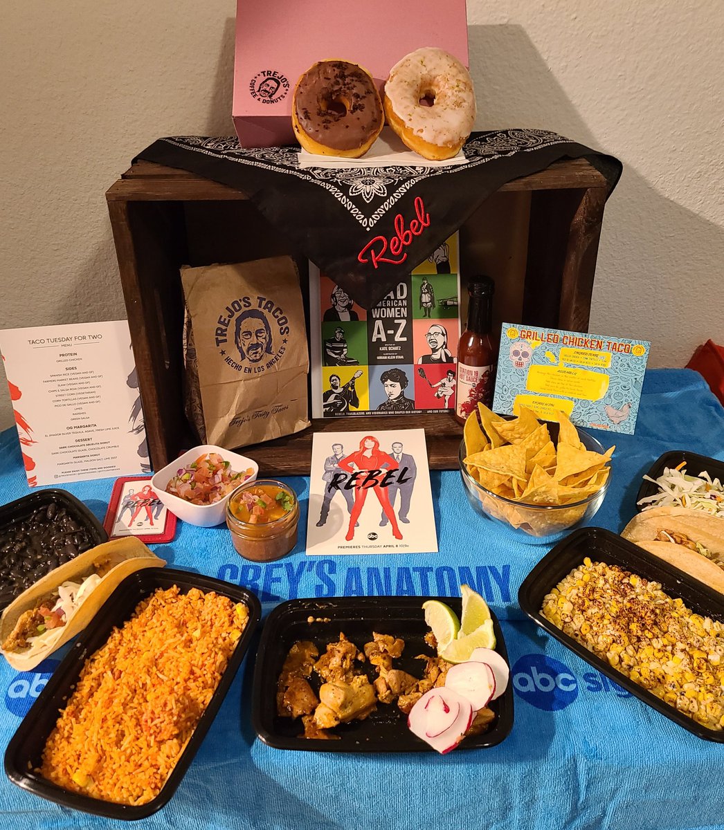 Enjoyed this care package last night while viewing the @rebelabc sneak peek. Watch the premiere this Thursday night on ABC #rebelpremiereevent #Trejosdonuts #Rebel