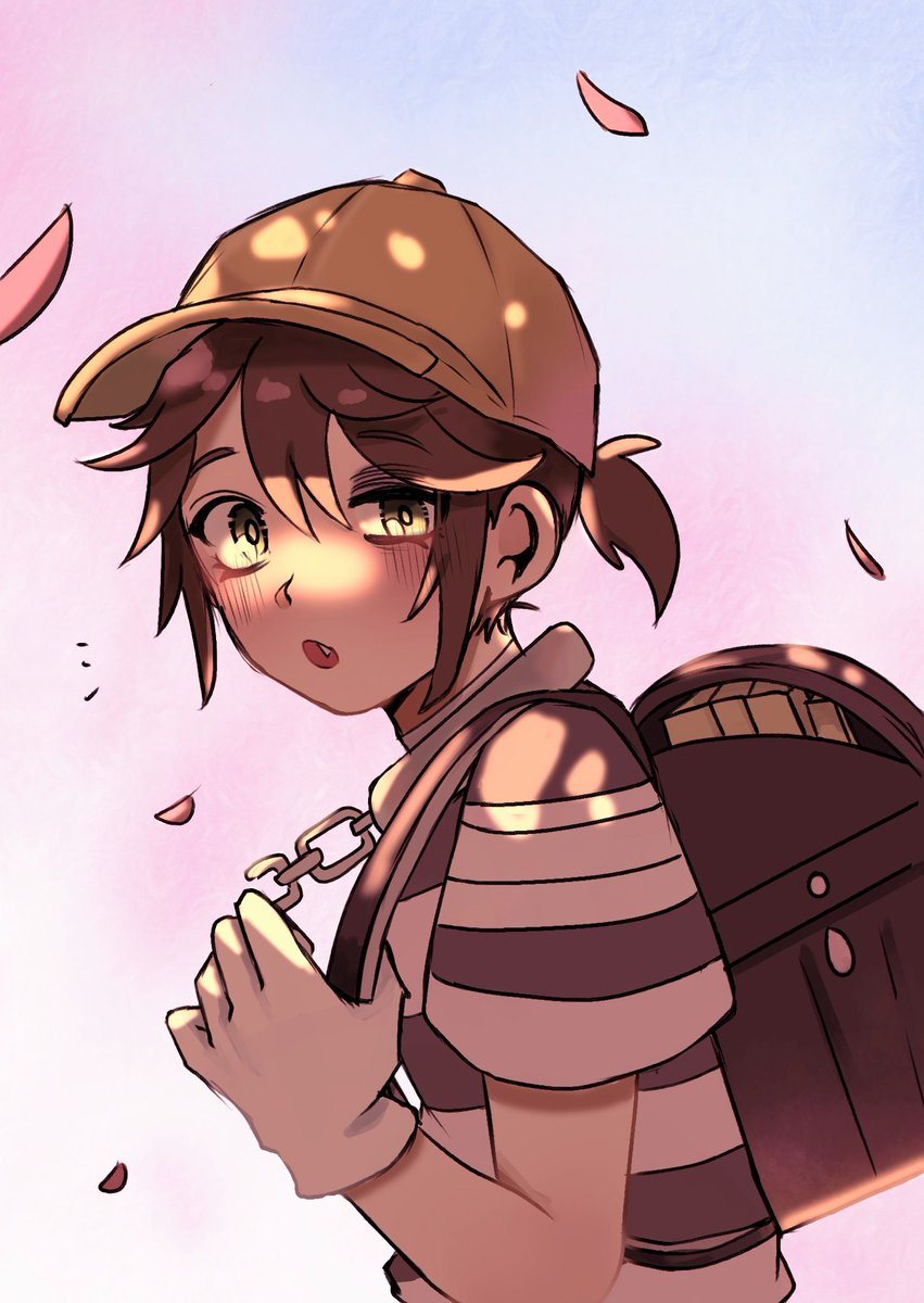 小学生ルカくん 太もも描きたかった みかげねこ のイラスト