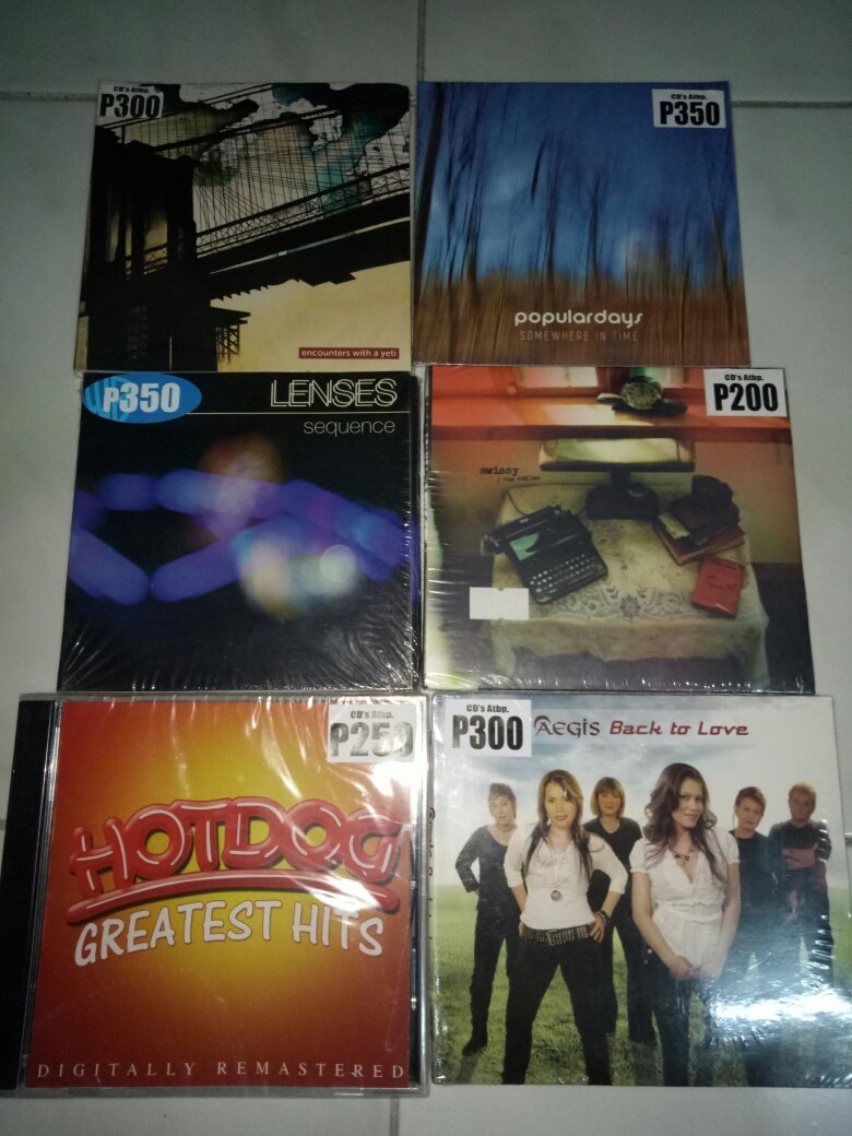 Available Stocks (Part 6)
No Walk-In Until April 11
Same Day Delivery and Shipping Only
Assorted OPM CD's
All Brand New (Sealed/Unsealed)
P100 - P550 each only
PM or text 09954596796 for order and reservation