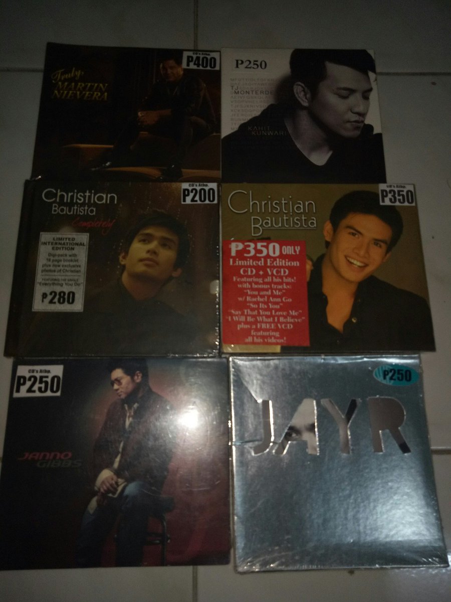 Available Stocks (Part 6)
No Walk-In Until April 11
Same Day Delivery and Shipping Only
Assorted OPM CD's
All Brand New (Sealed/Unsealed)
P100 - P550 each only
PM or text 09954596796 for order and reservation