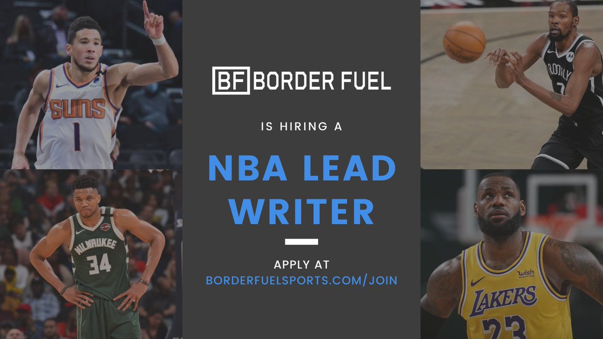 StadiumRantHQ's tweet photo. ๐ข @BorderFuelHQ is hiring a NBA Lead Writer! ๐
If you want to make your voice heard and express your fandom, come join the team!
Apply here โฌ๏ธ
https://t.co/tWo7wlP7Jz #BorderFuel https://t.co/2ozcYiRlYn