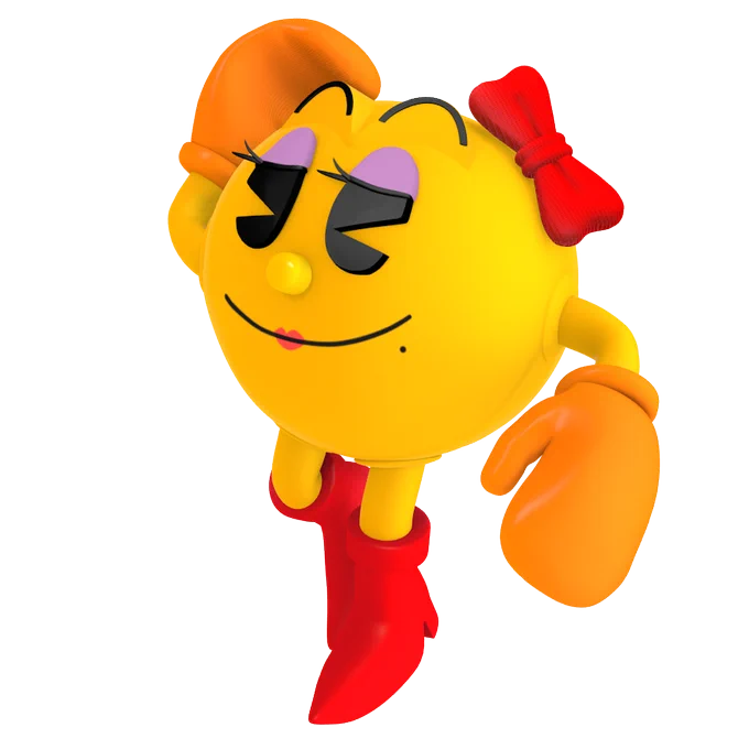figured while I had the Pac-Man model up I'd make Ms. Pacman who've I've been meaning to make for a while!

Did two designs because YIKES does she not have a single consistent design... 