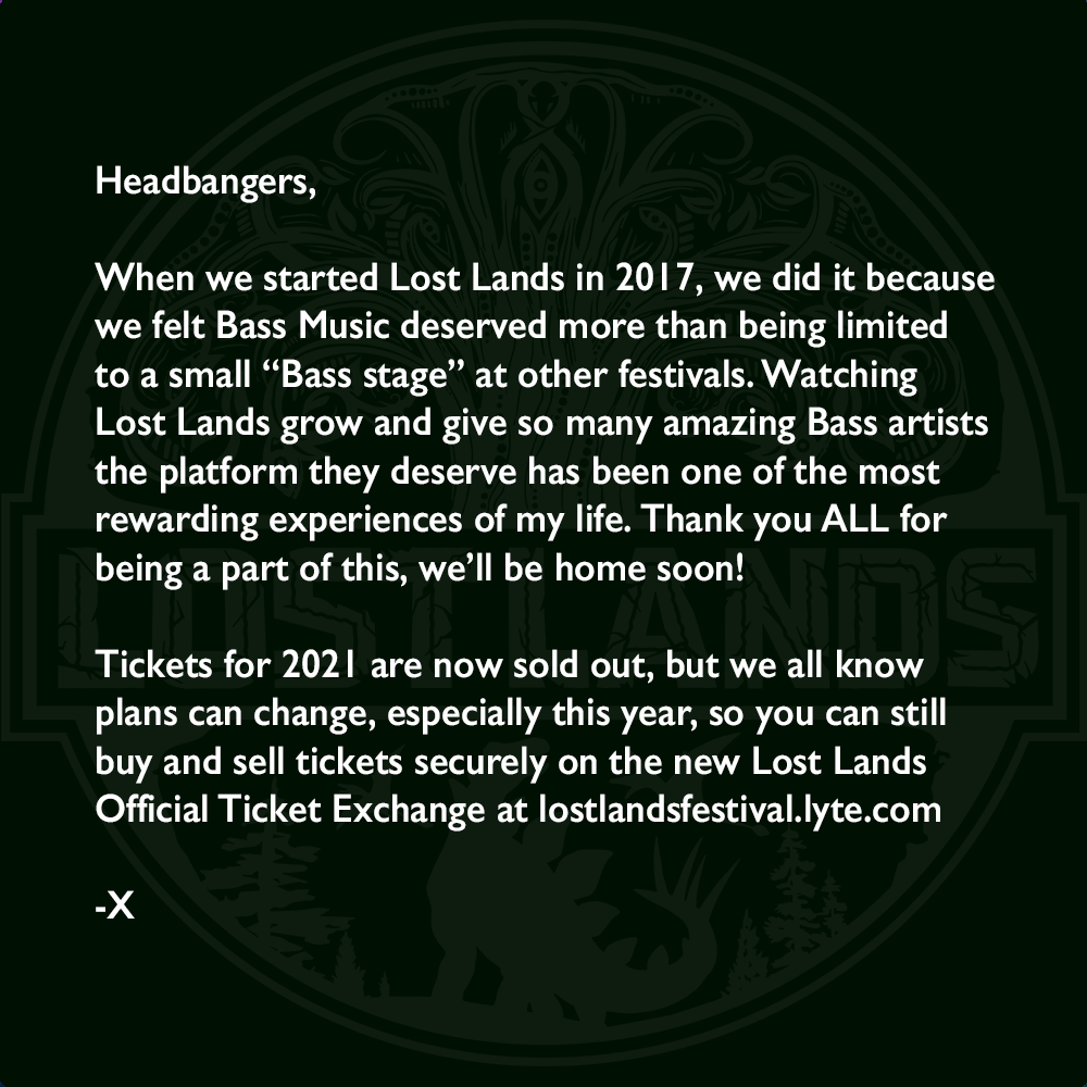Excision's tweet photo. Lost Lands is sold out! https://t.co/IsDckzPFcP