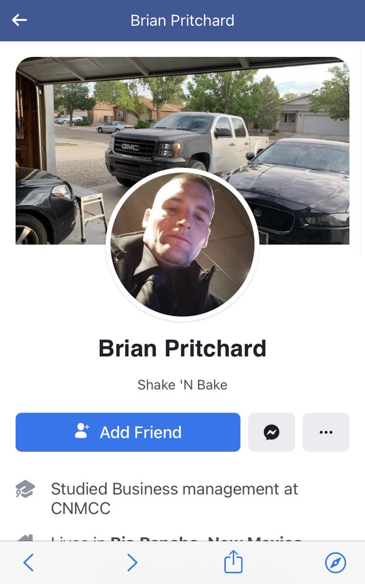  #ABQ - meet Proud Boy Brian Joseph Pritchard. Brian lives in Rio Rancho and spends his time sending death threats to  #albuquerque activists and community members. He's also organizing a White Lives Matter event at the Abq convention center on April 11th at 11M. 1/