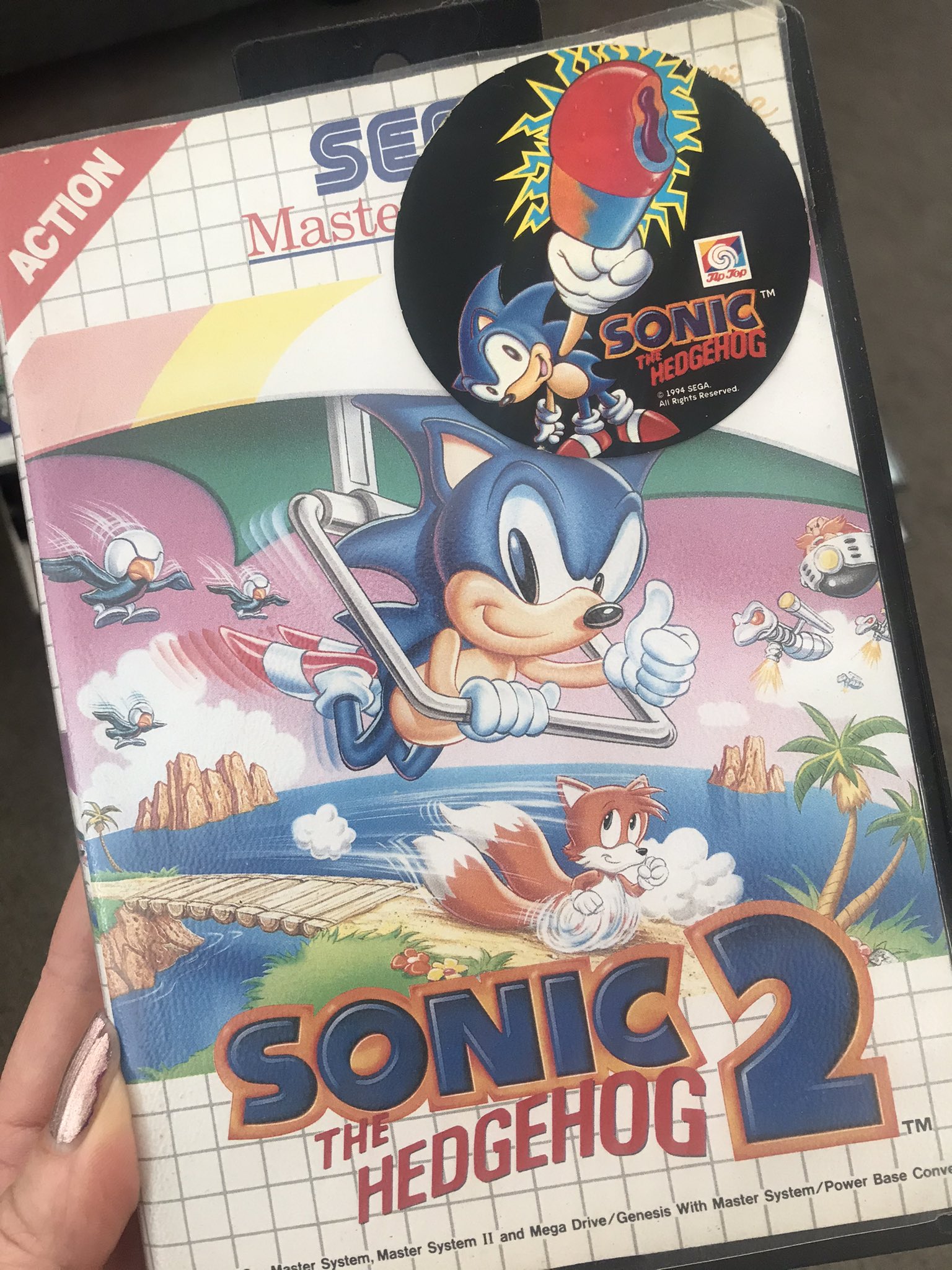 Sonic the Hedgehog 2 Sega Genesis Replacement Label Sticker 