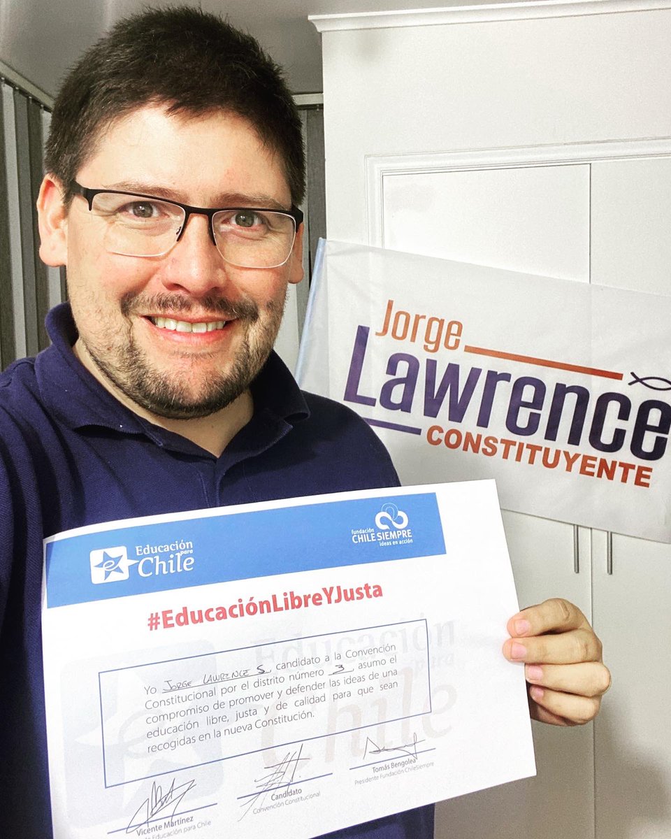 Orgulloso de firmar compromiso por la vida y por una educación libre. Si logro llegar a la Constituyente, defenderé ambos principios con fuerza y convicción. #SiSePuede