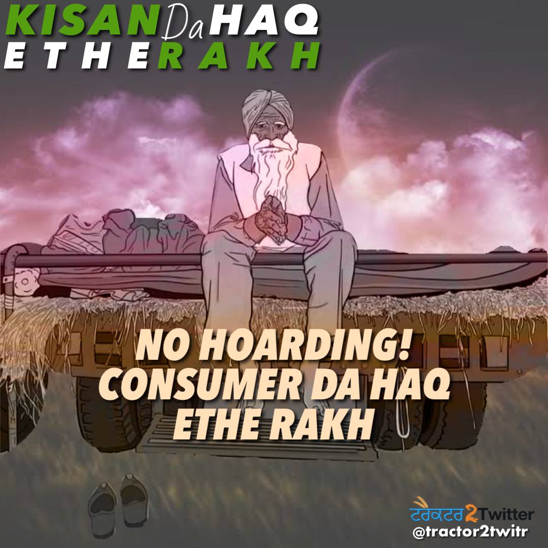 NSinghB's tweet photo. Farmers and consumer relations should be strong. 
#Kisan_Da_Haq_Ethe_Rakh https://t.co/evFi0UcYc3