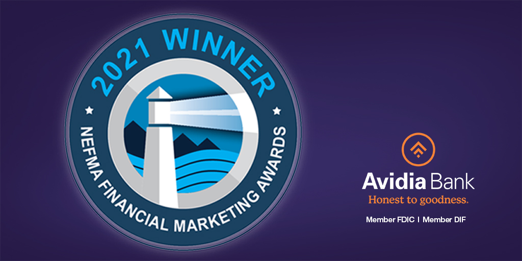 JanelMaysonet's tweet image. Did you know @AvidiaBank recently won 2 awards from @NEFMA's 2021 Marketing Awards!  1st place for Best Internal (Employee) event for Avidia Spirit Week and runner up for Best Radio Advertisement! 
 ow.ly/vtxi102EgyJ