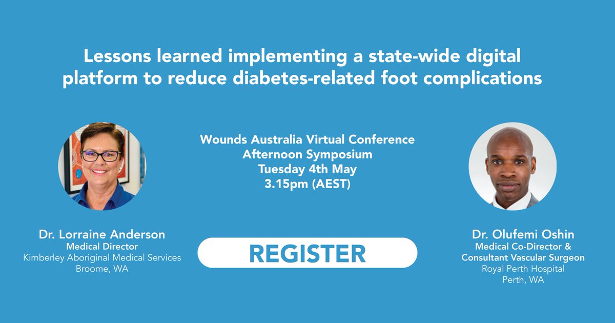 You won't want to miss this symposium session at the 2021 Wounds Australia Virtual Conference. Sign up here: wounds2020.com.au/schedule/pione…