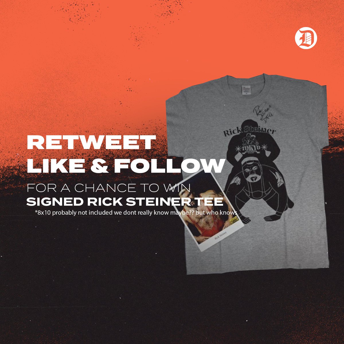 deadlockpw's tweet photo. DEADLOCK reached 8000 Twitter followers a bit ago &amp; we wanted to find the perfect giveaway item to celebrate.

▶️ Retweet &amp; Like
▶️ Follow @deadlockpw

One person will win a SIGNED Rick Steiner XL tee! Perfect tee for Casual Fridays at work. https://t.co/dnYQwLUGko