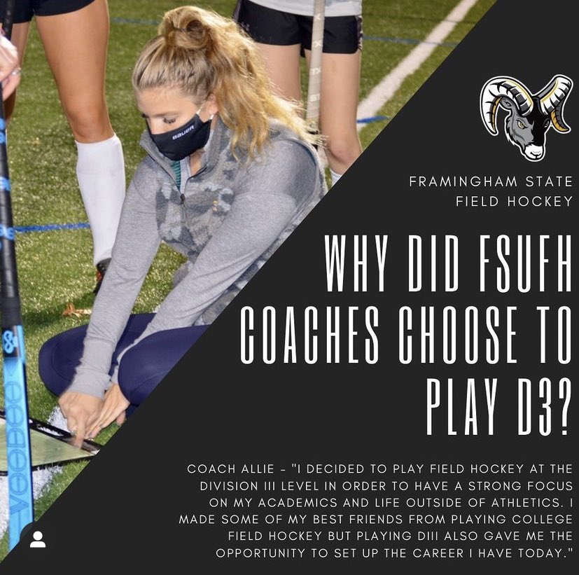 fsuramsfhockey's tweet photo. For our second day of D3 week, our coaches are sharing their reasons for choosing to play at the division 3 level! (Way back when...)
#d3week #d3fieldhockey #ncaad3sports #whyd3 #d3identity #mascac https://t.co/Sd3B3GE2oK