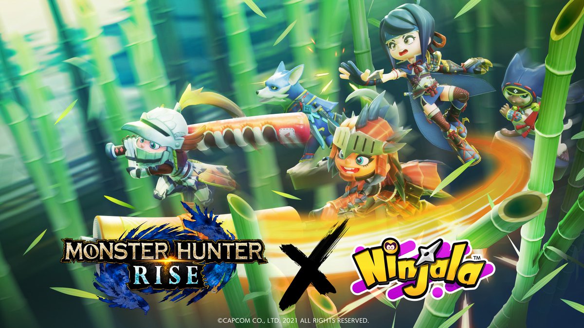 ❗EVENT QUEST❗ 

The @MonsterHunter Rise X #Ninjala collab starts on 4/27! Grab your Pal(icoes/amutes) in the form of a Gum Utsusemi and don your Kamura Armor, the battle awaits!

■Collab Period:
4/27 7PM ~ 5/26 6:59 PM (PT)

Check out Dev Diary #14 ✅
youtu.be/mXm6EdSLTys