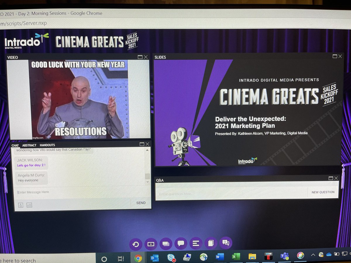 jolson773's tweet photo. Still watching sessions from our Sales Kick Off from January! #intradoDMsales2021 https://t.co/Rs6955gecJ