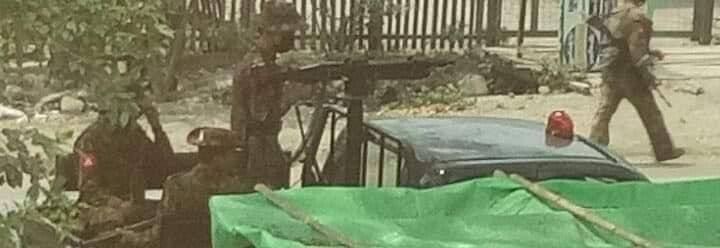 Proof that military terrorists used lethal weapons on unarmed civilians in Kalay, Sagaing Region today. According to locals, 11 civilians were killed and at least a dozen got injured.
IMPLEMENT R2P
#Apr7Coup
#WhatsHappeningInMyanmar