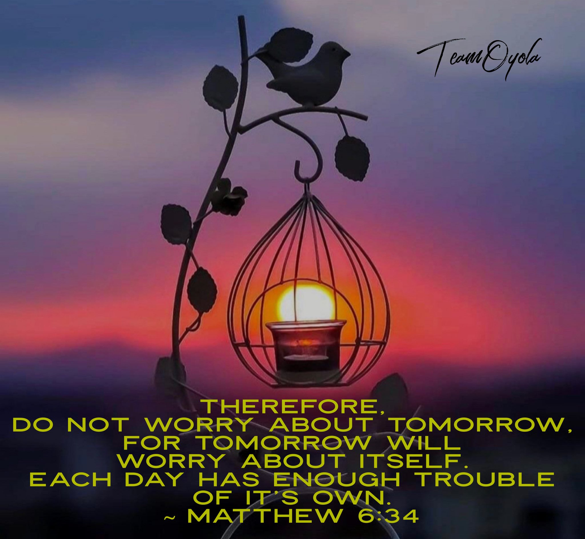 Abraham Oyola People Have Worried About Tomorrow For Years But As God S Word Says Fuggedabowdit Just Get Through Today I M Paraphrasing Buenas Noches Goodnight Teamoyola Payitforward Scripture Rest Buenasnoches