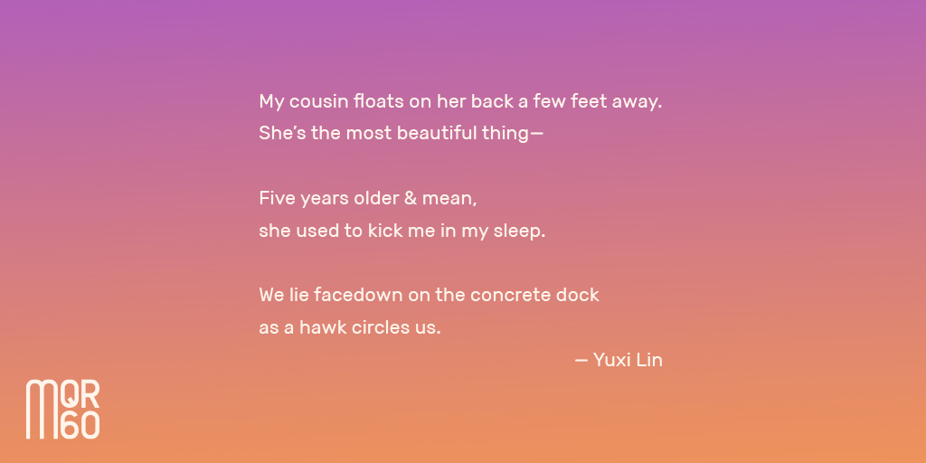 Listen to Spring 2021 contributor Yuxi Lin read her poem "Gametes" 

sites.lsa.umich.edu/mqr/2021/04/ga…

#Poetry #MQRSound #MQR60 <a href="/yuximerollin/">Yuxi Lin</a>