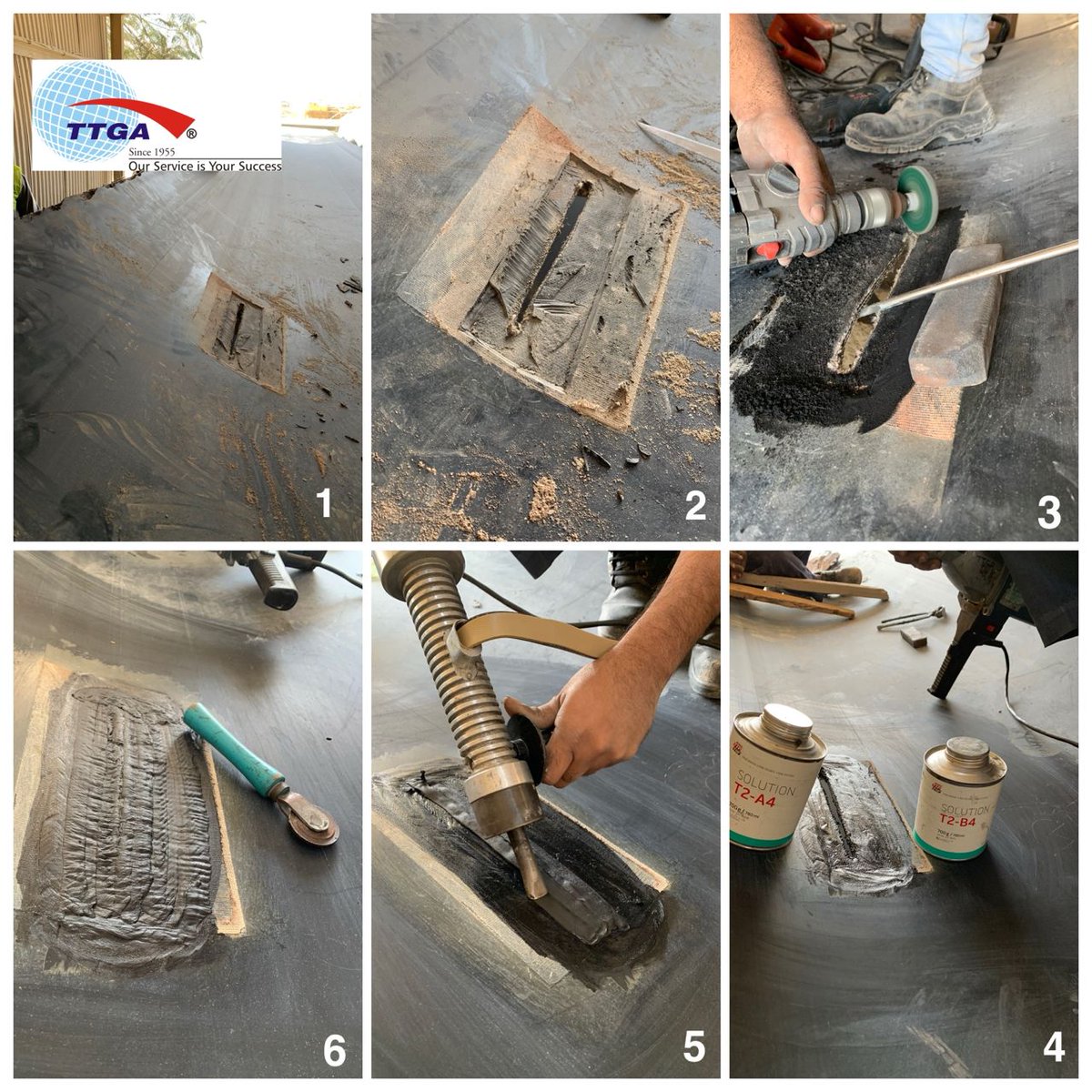 TTGAPL's tweet photo. In 1992 TTGA introduced concept of T2 compound self-vulcanising repair technology for conveyor belts to Indian industry. Thanks to our customers we continue to deliver highest quality In-situ conveyor belt repairs on site at #cementplant  #steelplant across country.
#conveyorbelt https://t.co/60KzeY1r1r