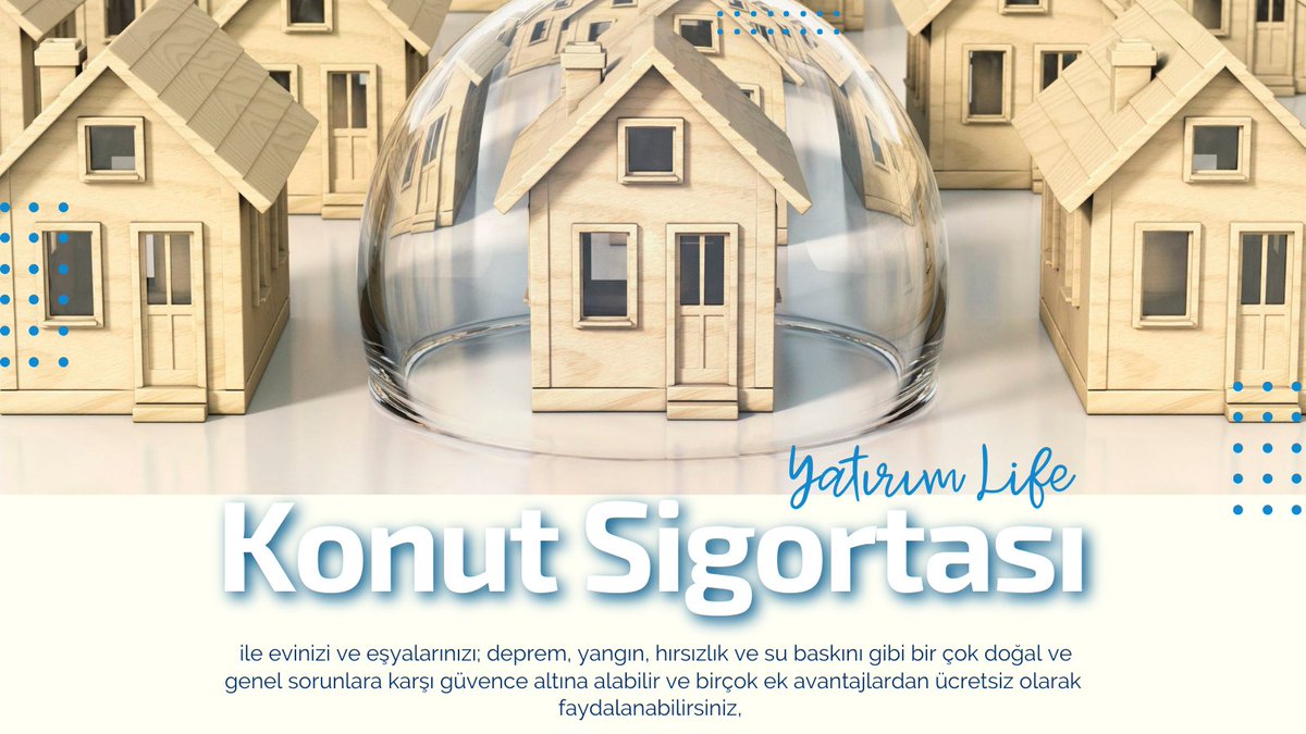 Konut sigortası ile evinizi, içindeki eşyaları, aynı çatı altında yaşadığınız aile bireylerini olası risk ve kazalara karşı güvence altına alırsınız. 🛡

#sigorta #konut #konutsigortası #yatirimlifesigorta #yatirimlife #dask #risk #kaza #sel #yangın #hırsızlık #evimgüvende