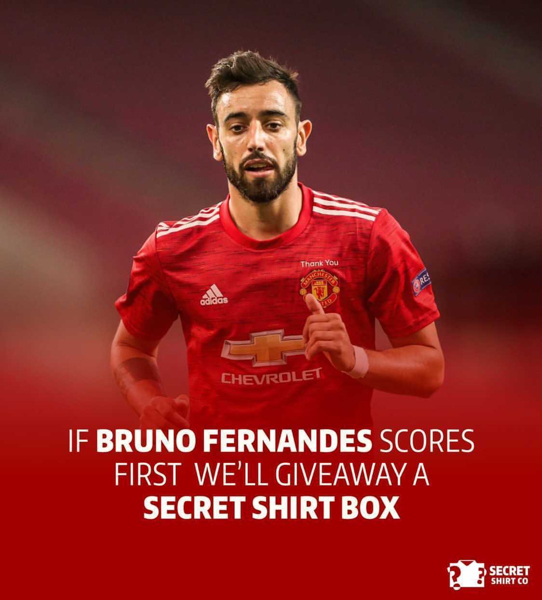 If Bruno Fernandes scores 1st against Granada tonight, we’ll giveaway a SecretShirt.co box. 

To enter: 

🔃 Retweet this tweet
🤝 Follow us.

Good luck! 📦