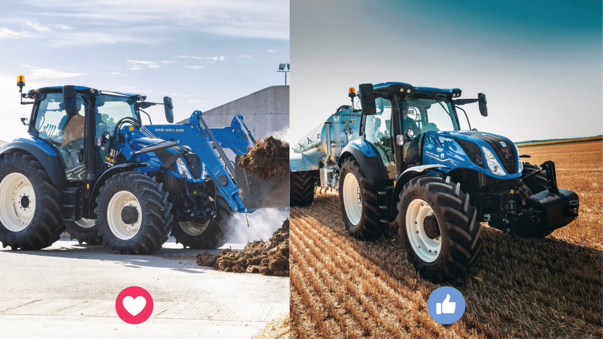 SevernFarm's tweet image. We think the New Holland Dynamic and Auto Command are great, but we want to know your favourite. React to show us! 
Contact us to find out about the powerful New Holland Dynamic and Auto Command Transmission.
agriculture.newholland.com/.../t5-dynamic…...
#NewHolland #T5 #AutoCommand #DynamicCommand