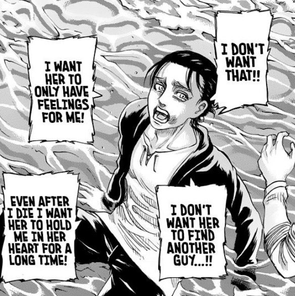 #AttackOnTitan139 #aot139spoilers

okay. i hate some shit he said in this chapter but i really wanted this eren to come back. I missed this brat, the one who shouts everything he's feeling the moment he gets the chance to. The tears, too. He was more human here. 