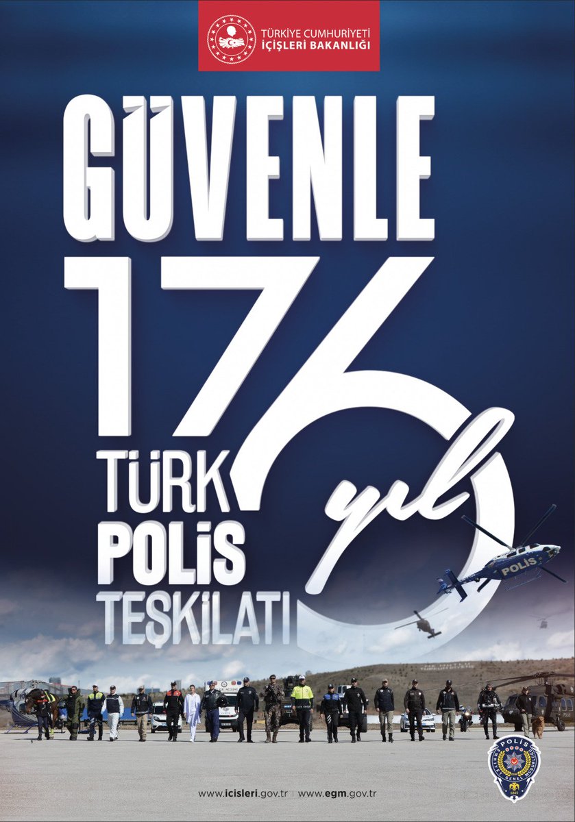 176 yıldır
Güven ve huzurla...

İyi ki varsın Türk Polisi