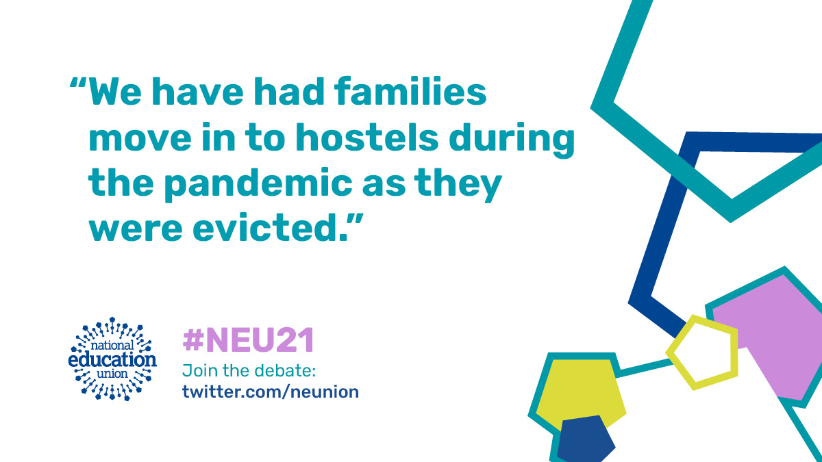 NEUnion's tweet photo. Poverty is on the rise in our communities.

“We have had pupils and their families move in to hostels during the pandemic when they were evicted. They were rehoused – but given nothing. We rallied as a school and furnished 2 homes.”

Read more 👉 https://t.co/NO0QGOSMex #NEU21 https://t.co/UHrnGfBv4x