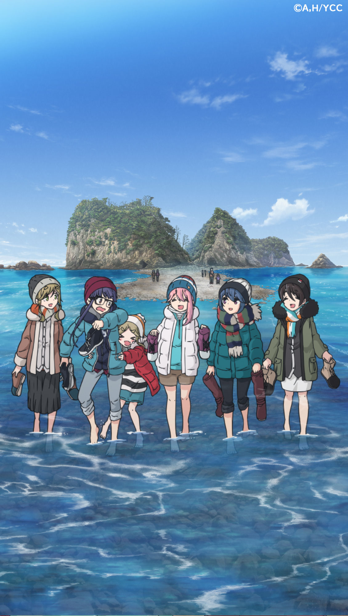 アニメ ゆるキャン シリーズ公式 リンの待ち受け配信 第13話 Season２ Opでリンが見ている画像が毎週変化しているのはご存知ですか 先週より放送しております最終話の画像をお届け トンボロでの思い出 そして誕生日会の一幕も T