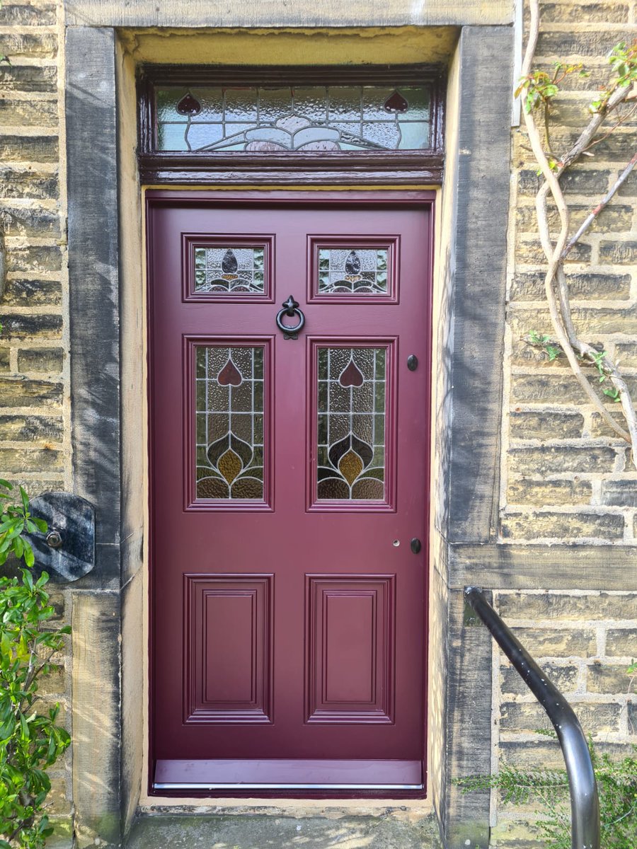 Recently Manufactured and fitted sliding sash windows and a new front door to a property in Magdale, Huddersfield.