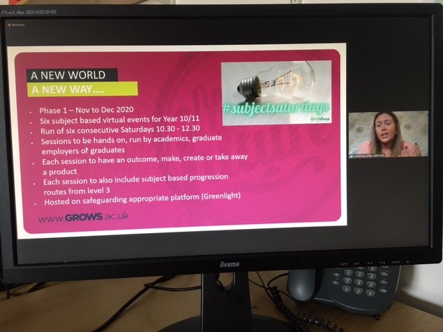 GROWS_Network's tweet photo. tbt to Catherine at the #uniconnect virtual conference talking about our #subjectsaturday series๐ปwhich returns next week mid week on Wednesday and Thursday for a change! https://t.co/jBa0yYgUSr
#keepaspiring https://t.co/2b94xskEdl