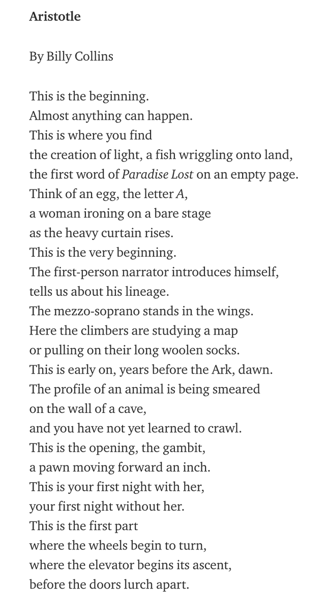 Day-  #APoemADayAristotle by Billy Collins--Today's poem is equal parts wit and philosophy. ♟♛