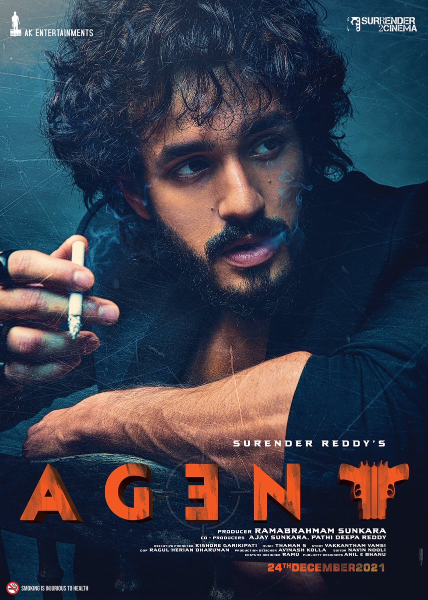 PRESENTING TO YOU A NEW ME Crafted by the man himself, Mr @DirSurender ! Thank you sir, I officially surrender to Surender. A big thank you to my dynamic producer @AnilSunkara1 garu as well. AGENT Loading 🔥 #Agent #AgentLoading @AKentsOfficial @S2C_Offl